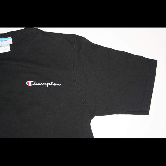 🚨SOLD🚨Champion Men’s Size Large Black Logo Plain Minimalist Style - Picture 4 of 4